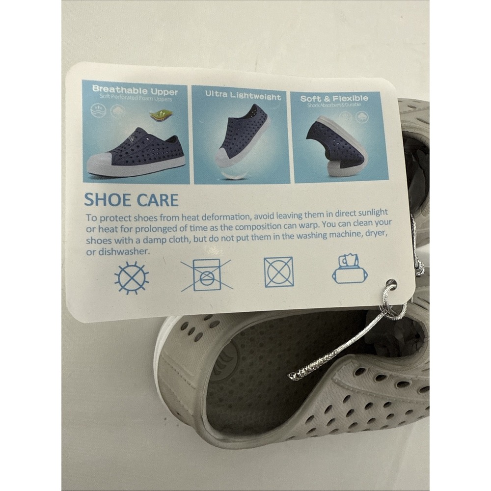 Toddler Slip On Lightweight Breathable Waterproof Shoes Gray Size 5.5 - Picture 8 of 10